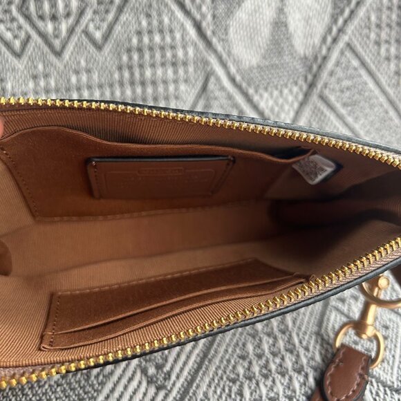 Coach Signature Canvas Mini Shoulder Bag - Picture 7 of 8